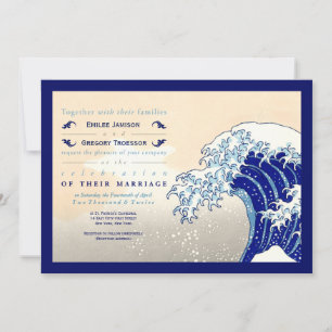 Japanese Woodblock Print Wedding Invitations