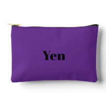 Japanese Yen zippered bag