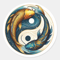 Japanese Yin Yang Symbol Koi Fish