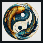 Japanese Yin Yang Symbol Koi Fish Poster<br><div class="desc">Japanese Yin Yang Symbol Koi Fish embody Yin and Yang harmony,  a symbol of balance and duality.
This design is created for those who appreciate this symbolism in Japanese culture.</div>