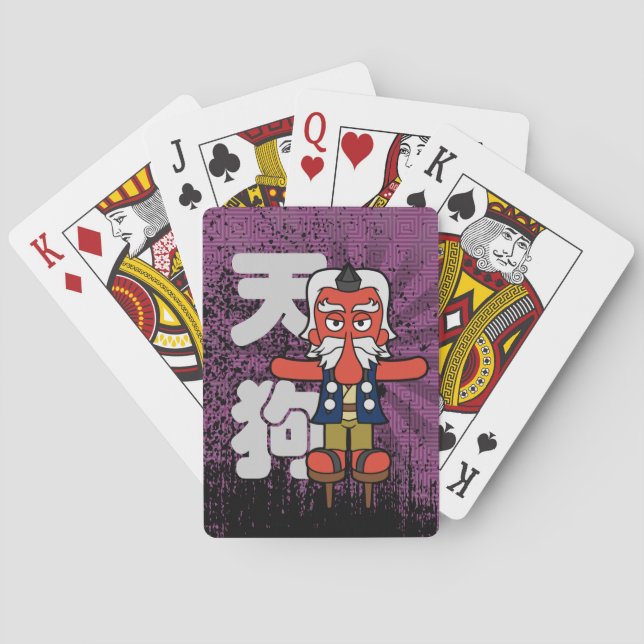 Japanese Yokai Monster Great Tengu Playing Cards (Back)
