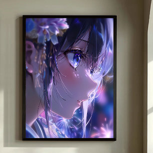 Japanese Yukata Girl, Mesmerizing Eyes Poster