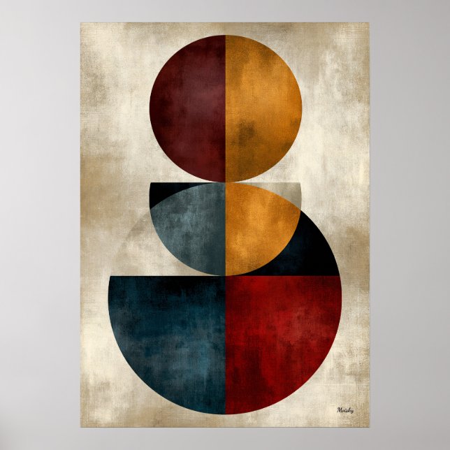 Japanese Zen Geometric Abstract Wall Art (Front)