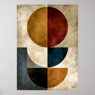 Japanese Zen Geometric Abstract Wall Art 