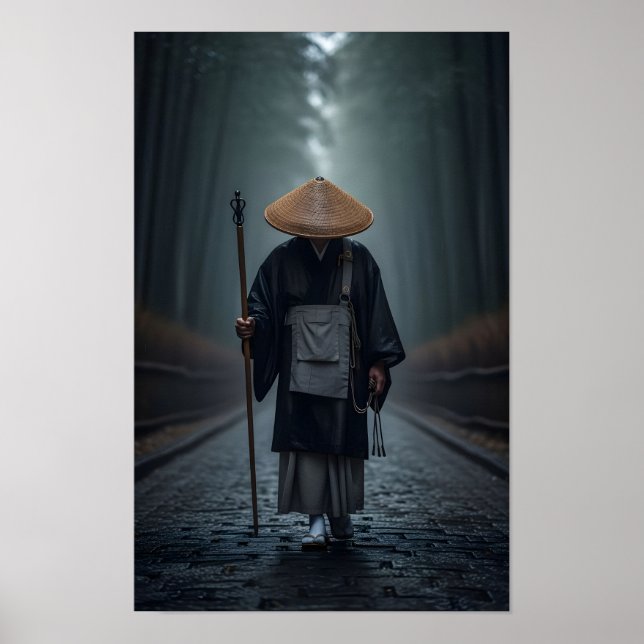 Japanese Zen Monk Poster (Front)
