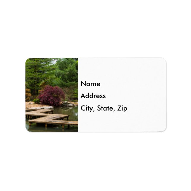 Japanese Zig Zag Bridge Address Label (Front)