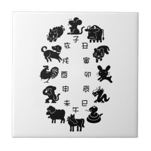 Japanese Zodiac Ceramic Tile