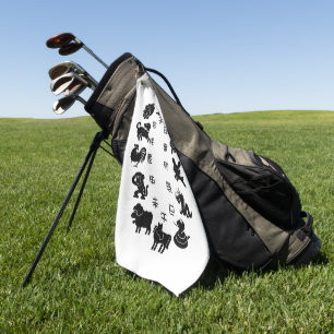 Japanese Zodiac Golf Towel