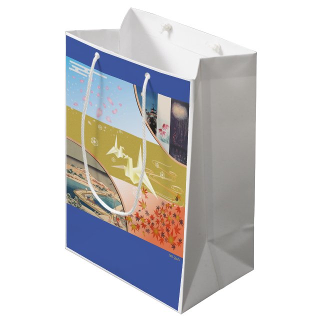 Japan's Four Seasons Medium Gift Bag (Front Angled)