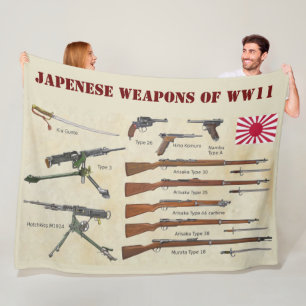 JAPENESE WEAPONS of WWII Fleece Blanket