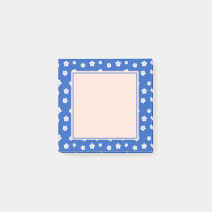 Japnese plum floral blue kawaii  post-it notes
