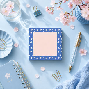 Japnese plum floral blue kawaii  post-it notes