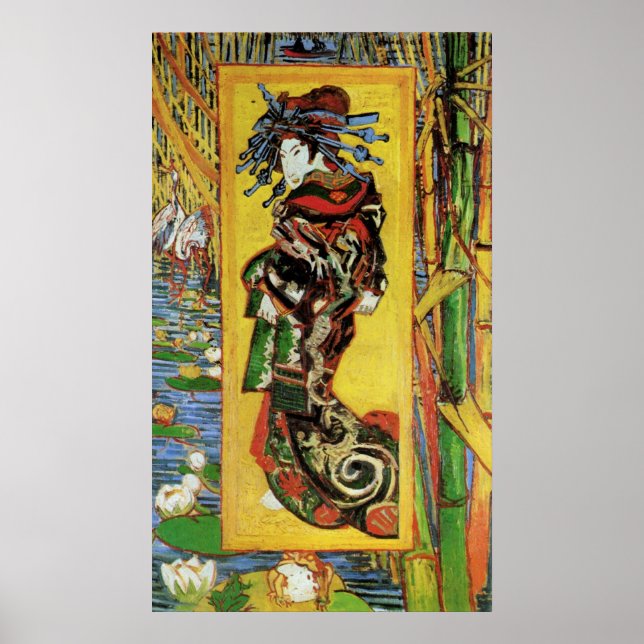 Japonaiserie Oiran after Kesa Eisen by van Gogh Poster (Front)