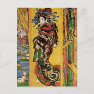 Japonaiserie, Oiran (Courtesan) Van Gogh Fine Art Postcard