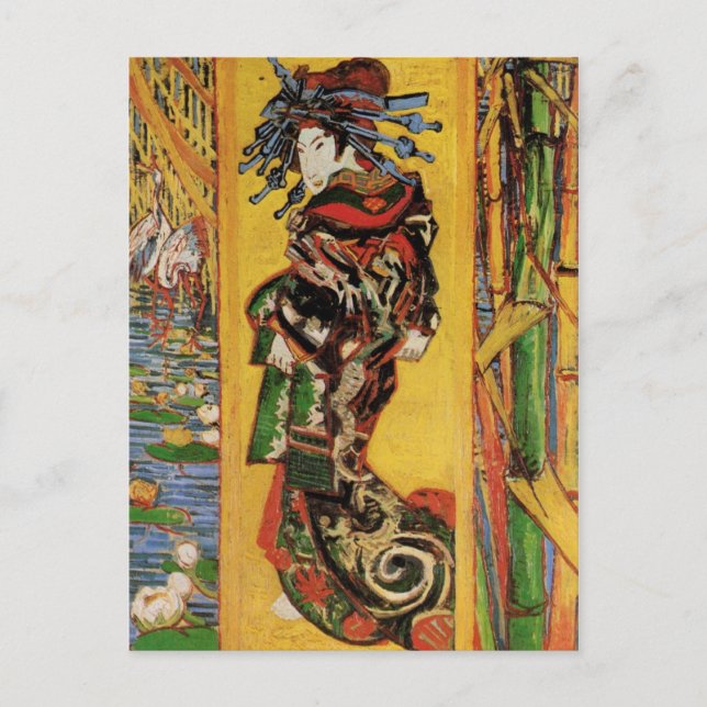 Japonaiserie, Oiran (Courtesan) Van Gogh Fine Art Postcard (Front)