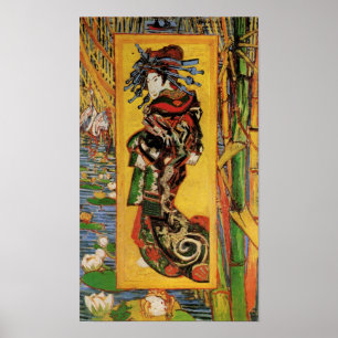 Japonaiserie, Oiran (Courtesan) Van Gogh Fine Art Poster