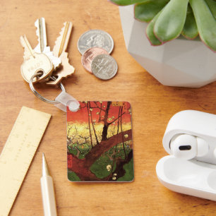 Japonism: Flowering Plum Tree by Vincent van Gogh Key Ring