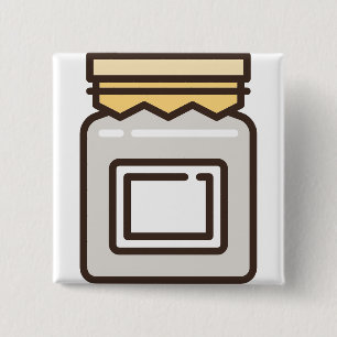 jar 15 cm square badge
