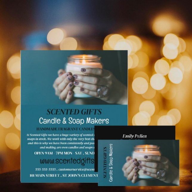 Jar Candle, Candle & Soap Maker Advertising Flyer (Creator Uploaded)