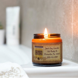 Jar Candle Custom Scent Business Label