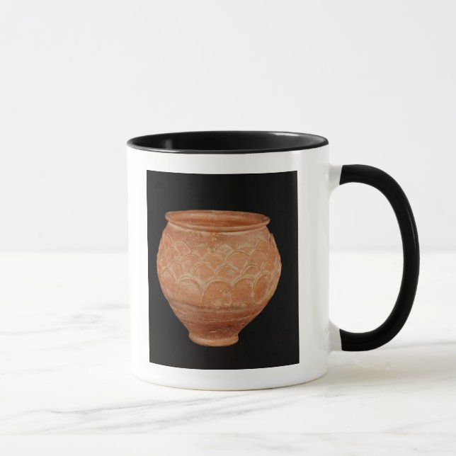 Jar decorated with overlapping applied scales mug (Right)
