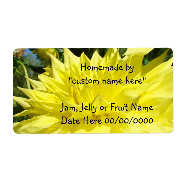 Jar Labels HOMEMADE Gifts Jams Jelly Fruits Floral (Front)