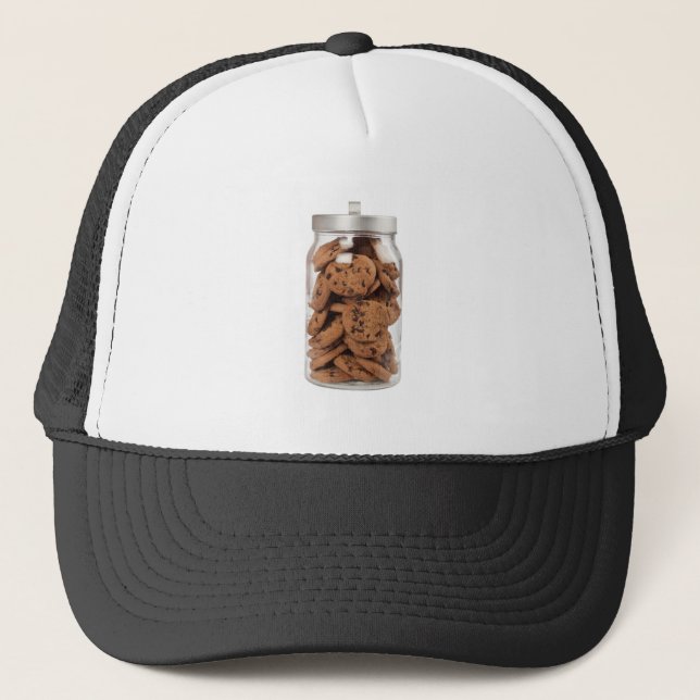 Jar of chocolate chip cookies trucker hat (Front)