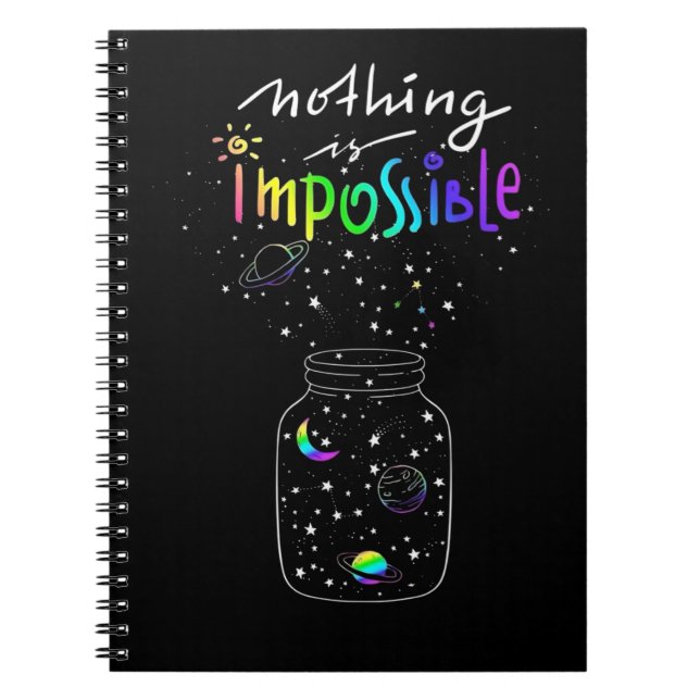 Jar of Dreams: Rainbow Cosmic Notebook (Front)