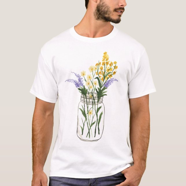 Jar of Flowers T-Shirt (Front)
