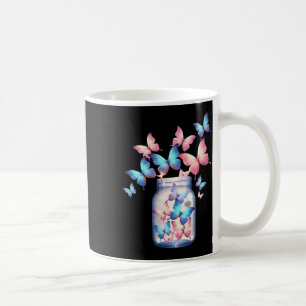 Jar Of Magic And Butterflies Sticker Coffee Mug