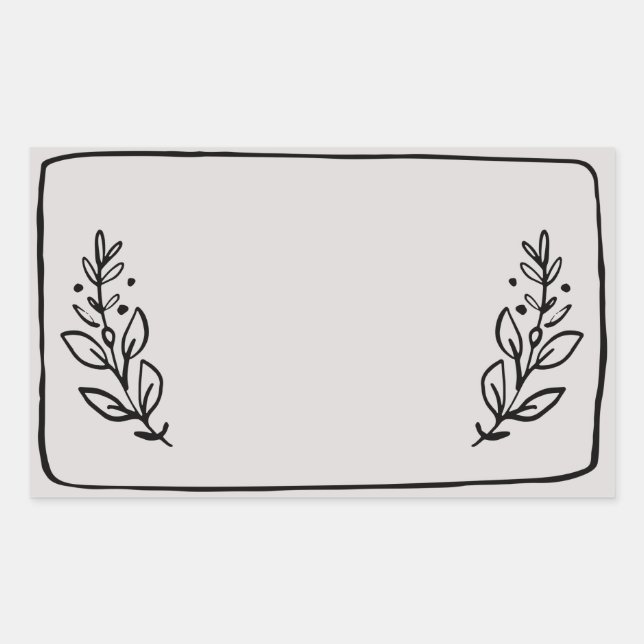 Jar / Spice Blank Sticker Label VII (Front)