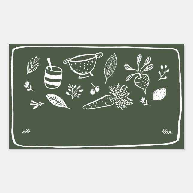 Jar / Spice Blank Sticker Label VIII (Front)