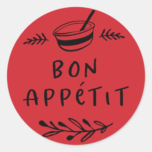 Jar / Spice Bon Appétit Sticker Label (Front)