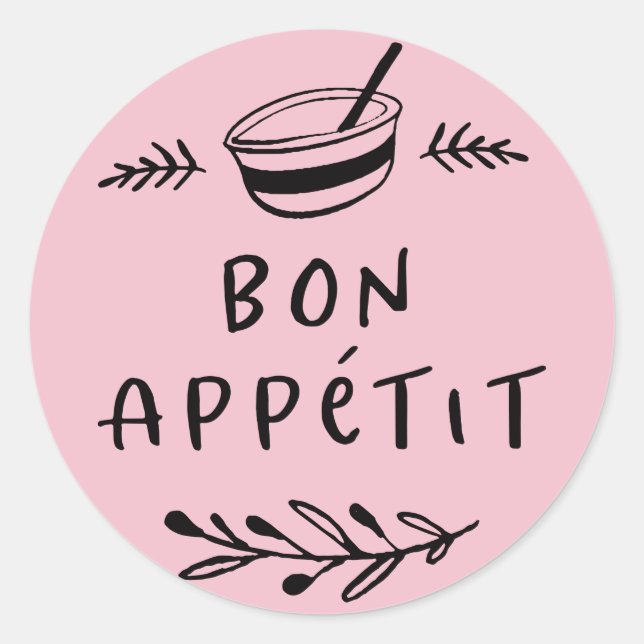 Jar / Spice Bon Appétit Sticker Label (Front)