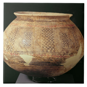 Jar with geometric decoration in the Halaf style, Ceramic Tile