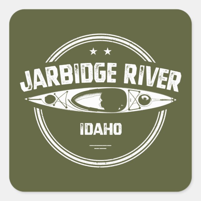 Jarbidge River Idaho Kayaking Square Sticker (Front)