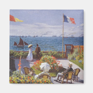 Jardin a Sainte-Adresse by Claude Monet Magnet
