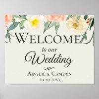 Jardin De Fleurs Wedding Welcome Poster