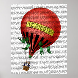 Jardin De Tuileries Hot Air Balloon Poster