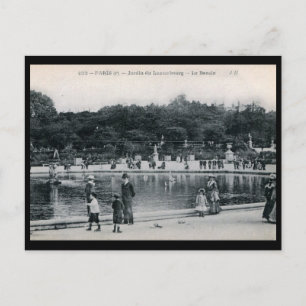 Jardin du Luxembourg, Paris, France Vintage Postcard