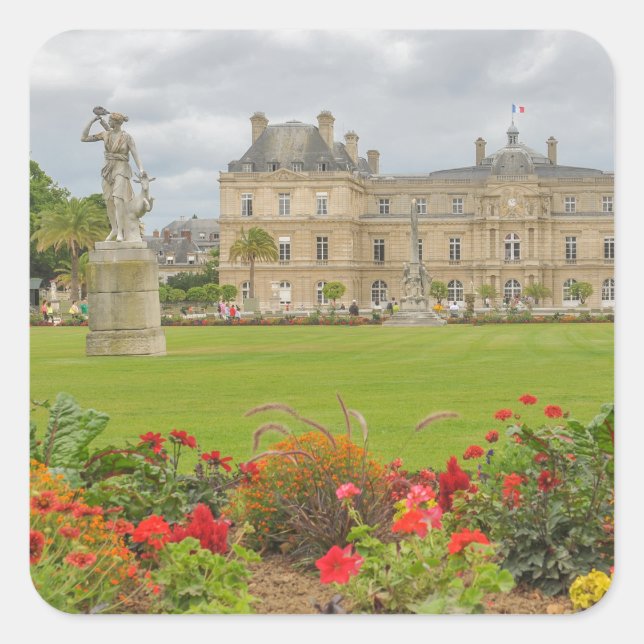 Jardin du Luxembourg Square Sticker (Front)
