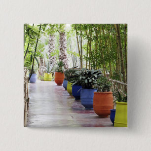 Jardin Majorelle, Majorelle Garden, now a public 15 Cm Square Badge