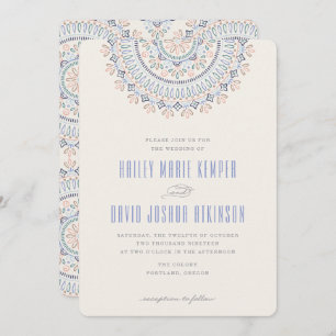 Jardin Mandala Wedding Invitation - Cornflower