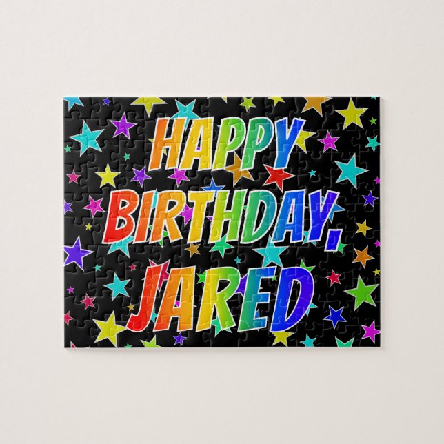 "JARED" First Name, Fun "HAPPY BIRTHDAY" Jigsaw Puzzle (Horizontal)