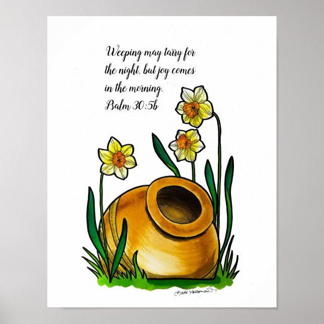 Jars of Clay - Daffodils - Watercolor art Poster (Front)