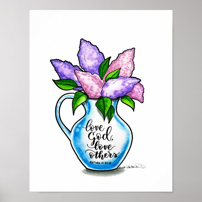 Jars of Clay - Love God, Love others - Watercolor Poster (Front)