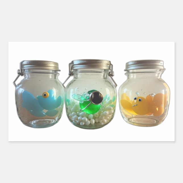 Jars of Giggles Whoopee Fart Wind  Rectangular Sticker (Front)