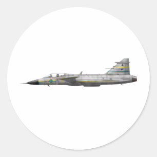 Jas 39 Gripen Classic Round Sticker