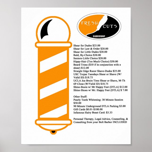 Jasen Sousa Barber Shop Poster (Front)