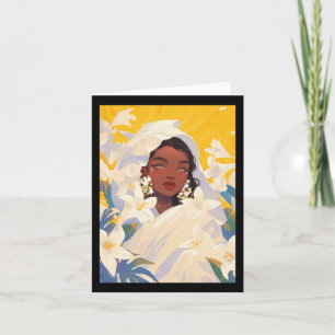 Jasmin Cute Floral Black Girl Card